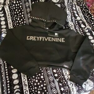 G59 Grey Five Nine Studded Crop Hoodie XL